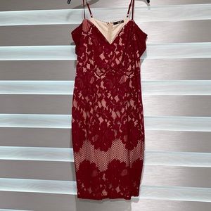 Quiz cold shoulder floral lace midi dress size 14